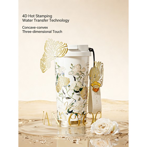 500ml Van Gogh High-Insulation Coffee Mug New Stylish Straw Water Cup Birthday & Christmas Gift